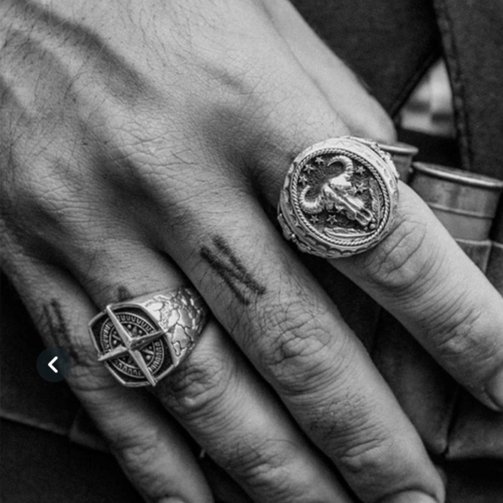 Stainless COMPASS RING - Picture 3 of 5